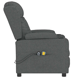 Acheter vidaXL Fauteuil électrique de massage Gris foncé Tissu