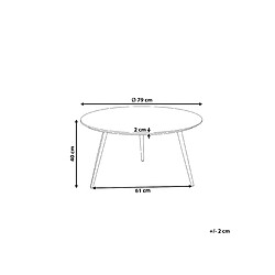 Avis Beliani Table basse MDF Gris clair EFFIE