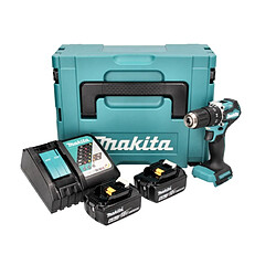 Makita DHP 487 RGJ Perceuse-visseuse à percussion sans fil 18 V 40 Nm Brushless + 2x Batteries 6,0 Ah + Chargeur + Makpac