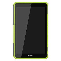 Acheter Coque en TPU modèle de pneu cool avec béquille noir/vert pour votre Huawei MediaPad M5 Lite 8