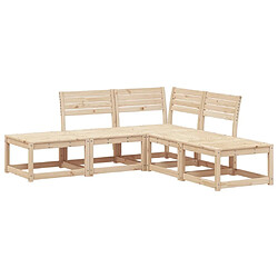 Maison Chic Salon de jardin 5 pcs | Ensemble de Table et chaises | Mobilier d'Extérieur bois de pin massif -GKD87316