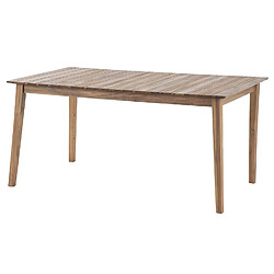 Hesperide Table de jardin en bois 6 Personnes - L. 160 x H. 75 cm - Beige