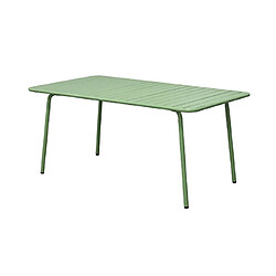 Acheter Mes Ensemble table de jardin + 4 chaises en métal vert - BACA