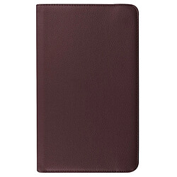 Wewoo Housse Étui café pour Samsung Galaxy Tab E 9.6 / T560 / T561 Litchi Texture Horizontal Flip solide couleur en cuir avec 360 degrés support de rotation