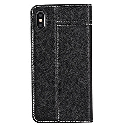 Avis Wewoo Housse Coque Pour iPhone XR GEBEI Etui de protection en cuir à rabat horizontal avec support et fentes cartes Noir