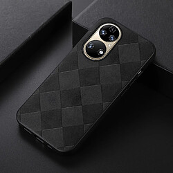 Coque en TPU + PU texture grille, antichoc noir pour votre Huawei P50