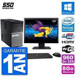 PC Dell 3010 MT Ecran 22" G2020 RAM 8Go SSD 960Go HDMI Windows 10 Wifi - Occasion