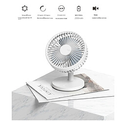 Universal 202 Ventilateur silencieux de bureau Charge USB Mini Ventilateur portable à main Capacité de batterie 2000mAh Faible bruit Vent fort |