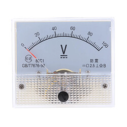 85c1 dm rectangle ampèremètre ampèremètre testeur analogique panneau voltmètre 0-100 v