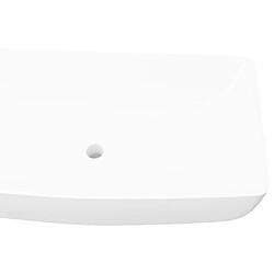 Avis vidaXL Lavabo rectangulaire Céramique Blanc 71 x 39 cm