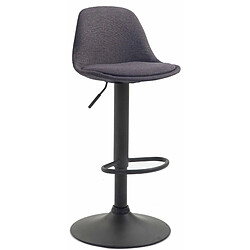 Non Tabouret de bar Kiel tissu noir