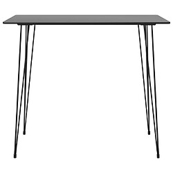 vidaXL Table de bar Noir 120x60x105 cm