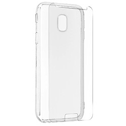 Avizar Coque Samsung J3 2017 Souple et Film Verre Trempé 9H transparent