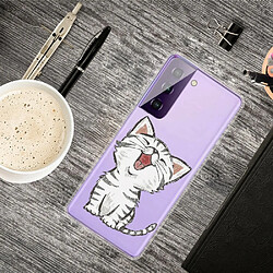 Coque en TPU à motifs flexible sourire chat pour votre Samsung Galaxy S30