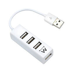 Hub USB Ewent EW1122 4 Puertas USB 2.0 Blanco 