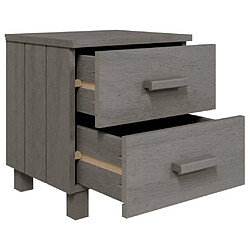 Acheter vidaXL Table de chevet HAMAR Gris clair 40x35x44,5 cm Bois pin massif