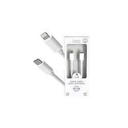 Jaym Câble USB-C vers Lightning 3A - 1,5 mètres - Collection POP - Blanc