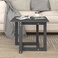 vidaXL Table basse Gris 50x50x45 cm Bois massif de pin