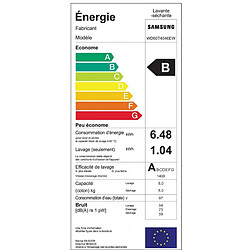 Lave-linge séchant hublot 8/5kg 1400 tours/min - wd80t4046ew - SAMSUNG pas cher