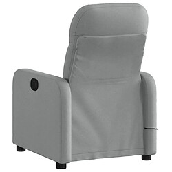 Acheter Maison Chic Fauteuil Relax pour salon, Fauteuil de massage inclinable électrique gris clair tissu -GKD44355