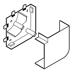 angle plat - logix - 85 x 50 - blanc artic - planet wattohm 48004