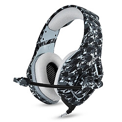 Avis Wewoo Casque gris pour PS4, Smartphone, Tablette, PC, Ordinateur Portable Deep Bass Bruit Annulation Camouflage Gaming Headphone avec Microphone