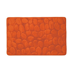 MSV Tapis de bain Microfibre Galet Mousse 40x60cm Orange