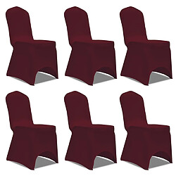 vidaXL Housses élastiques de chaise Bordeaux 12 pcs