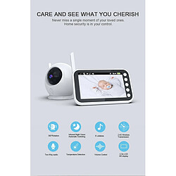 Avis Universal Voile Vidéo sans fil Couleur Moniteur pour bébés avec caméra Surveillance Intérieure WiFi Nounou Sécurité Électronique Bébé Bébé Nourrisson & 124 ; Moniteur pour bébés (4,3 pouces)