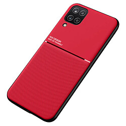 Coque en TPU + PU anti-rayures rouge pour votre Samsung Galaxy A12