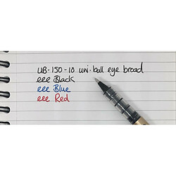 Avis Uni Ball Biros à encre liquide Uni-Ball Rollerball Eye Broad UB-150 Bleu 12 Unités