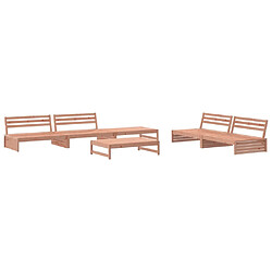 Avis Maison Chic Salon de jardin 6 pcs + coussins - Mobilier/Meubles de jardin - Table et chaises d'extérieur bois massif Douglas -MN69374