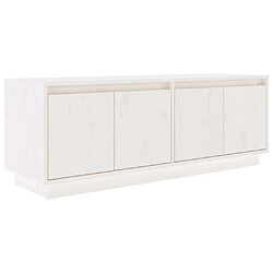 vidaXL Meuble TV Blanc 110x34x40 cm Bois de pin massif