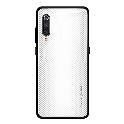 Wewoo Coque Pour Xiaomi 9 SE étui de protection en verre dégradé de texture blanc