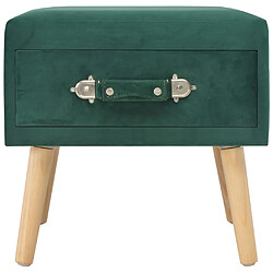 Acheter Helloshop26 Table de nuit chevet commode armoire meuble chambre vert 40x35x40 cm velours 1402111