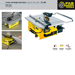 FARTOOLS Coupe carrelage électrique tc 200 900w lame 200x22,2x2mm