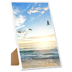 vidaXL Collage de cadres photo 3 pcs de table Blanc 15x21 cm MDF