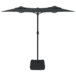 Acheter vidaXL Parasol de jardin à double tête avec LED anthracite 316x240 cm