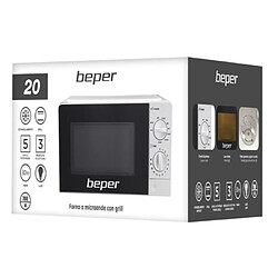 Acheter Beper P101FOR001 Four Micro-Onde Décongélation Minuterie Gril 700W Verre Blanc