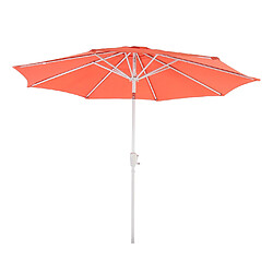 Decoshop26 Parasol de jardin Ø 2,7m inclinable polyester/aluminium 5kg terracota 04_0003874