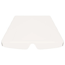 Avis vidaXL Toit de rechange de balançoire blanc 188/168x145/110 cm