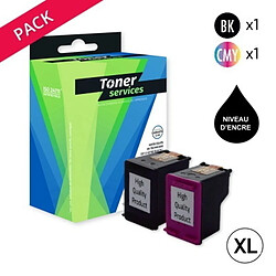 Compatible HP 303XL Pack 2 Cartouches marque Toner Services Noire et Couleurs (T6N03AE/T6N04AE)