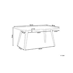 Avis Beliani Table de salle à manger effet bois foncé / noir 160 x 90 cm WITNEY