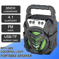 Avis Universal Haut-parleur portable Bluetooth sans fil FM Radio TF Carte à LED AUX LEDPORD