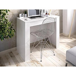 Vente-Unique Console table extensible 10 couverts - 4 rallonges - Blanc - ONEGA