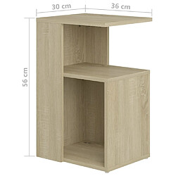 vidaXL Table d'appoint Chêne sonoma 36x30x56 cm Bois d’ingénierie pas cher