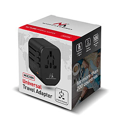 Adaptateur de voyage Maclean, adaptateur d'alimentation USB, 2xUSB 3A + USB-C