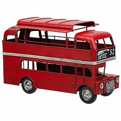 Figurine Décorative Alexandra House Living Rouge Fer ABS Le Bus 14 x 18 x 28 cm pas cher