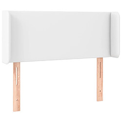 Maison Chic Tête de lit scandinave avec oreilles,meuble de chambre Blanc 93x16x78/88 cm Similicuir -MN14678