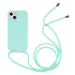 Coque en TPU anti rayure avec lanière réglable bleu clair pour votre Apple iPhone 13 6.1 pouces